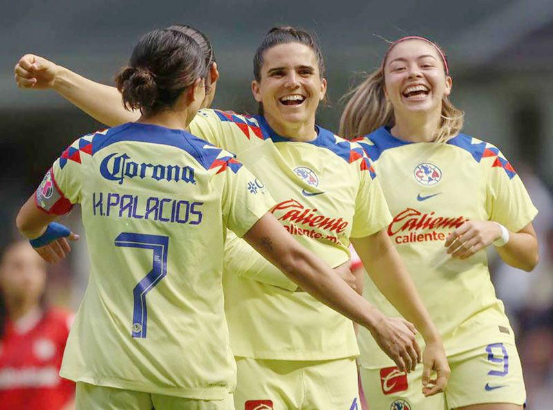 AMÉRICA FEMENIL GOLEA AL TOLUCA EN LIGA MX FEMENIL 4 1 EN EL AZTECA