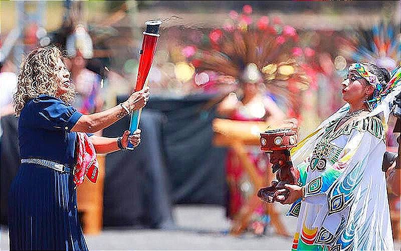 ENCIENDEN FUEGO PANAMERICANO En Teotihuacán