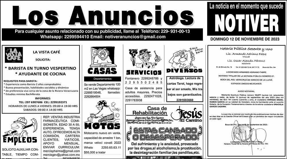 Los Anuncios Avisos Y Dem S Domingo De Noviembre