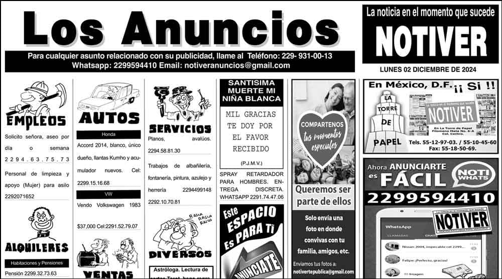 Los Anuncios Avisos Y Dem S Lunes De Diciembre