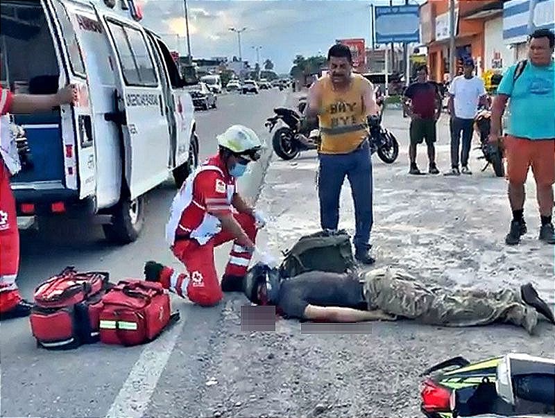 ¡DERRAPA MOTORIZADO EN MARTÍNEZ DE LA TORRE!