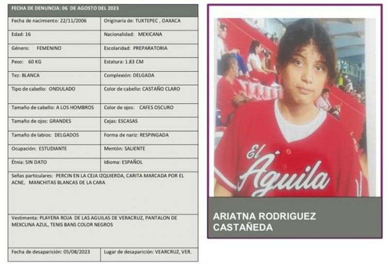 ¡ACTIVAN PROTOCOLO ALBA POR DESAPARICIÓN DE ADOLESCENTE EN VERACRUZ PUERTO!