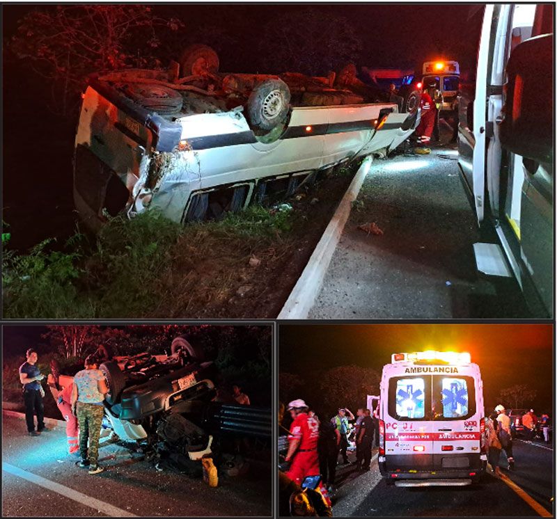 ¡Se accidentan músicos cristianos en Las Choapas!