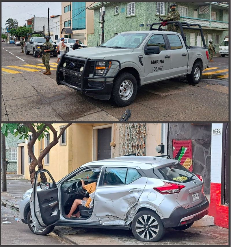 ¡PATRULLA DE LA MARINA IMPACTA A CAMIONETA!