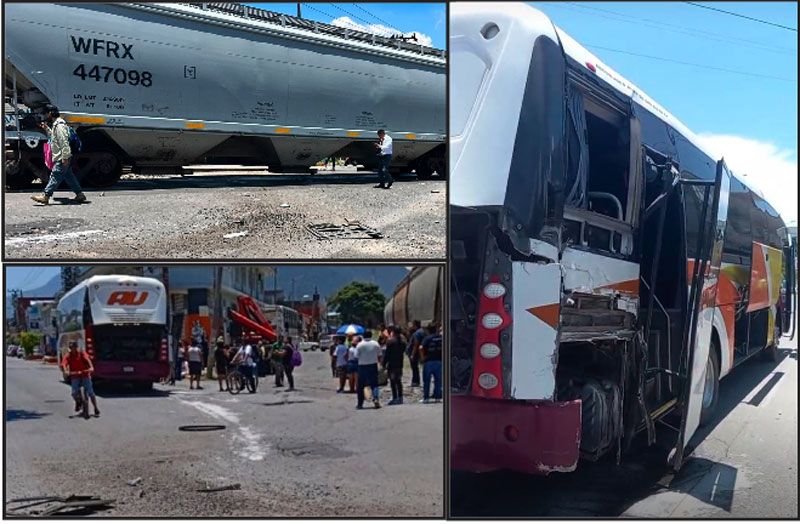 TREN ARROLLA AUTOBUS AU