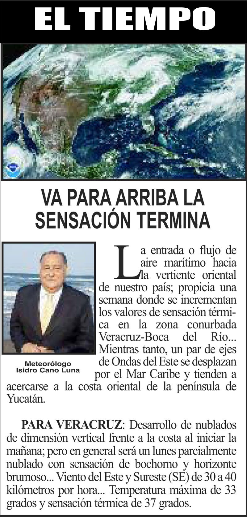 VA PARA ARRIBA LA SENSACIÓN TERMINA