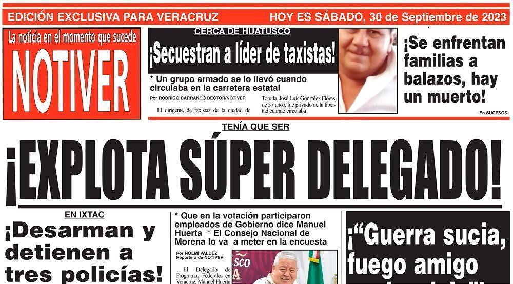 LA PORTADA - SÁBADO, 30 DE SEPTIEMBRE 2023