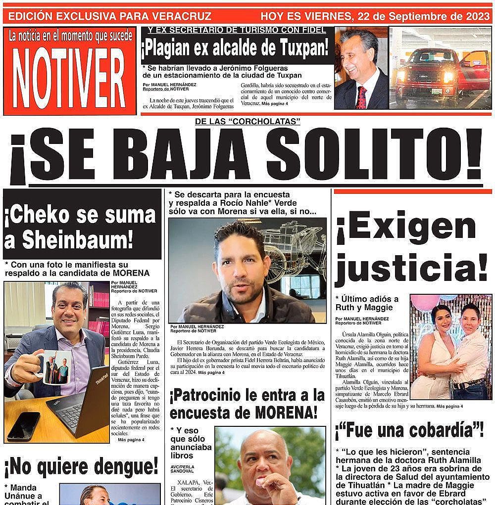 LA PORTADA - VIERNES, 22 DE SEPTIEMBRE 2023