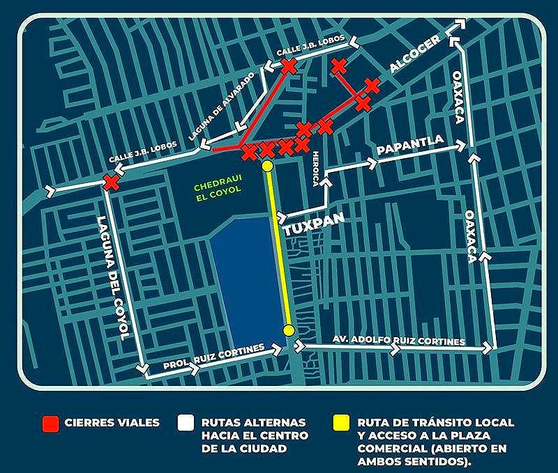 ¡LE PONEN RUTAS ALTERNAS AL TRÁFICO VIAL! -Por la Construcción del Colector Pluvial Alcocer.