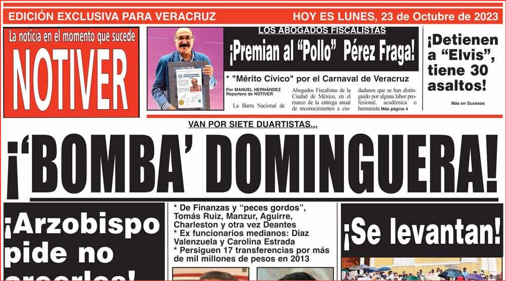 LA PORTADA - LUNES, 23 DE OCTUBRE 2023