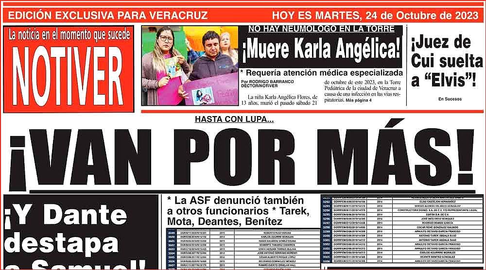 LA PORTADA - MARTES, 24 DE OCTUBRE 2023