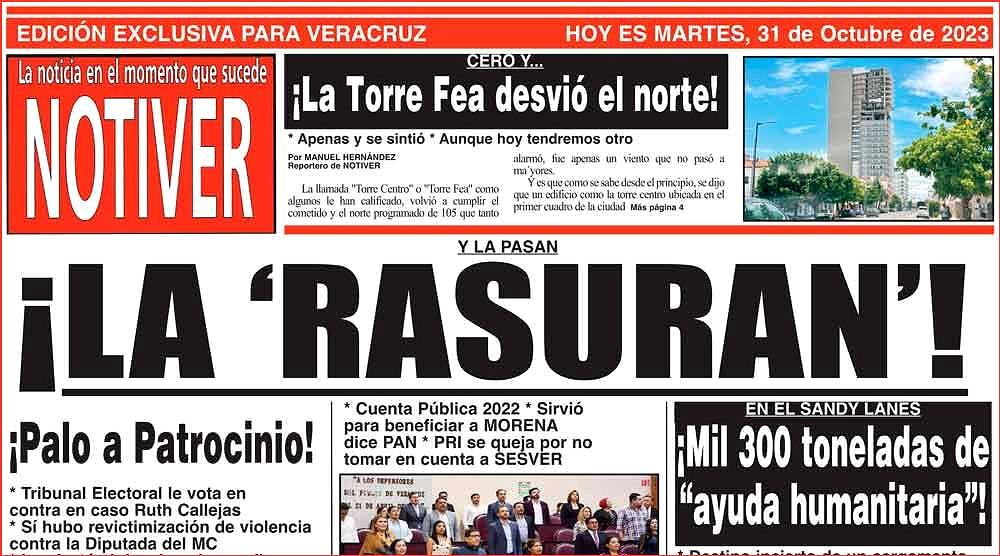 LA PORTADA - MARTES, 31 DE OCTUBRE 2023