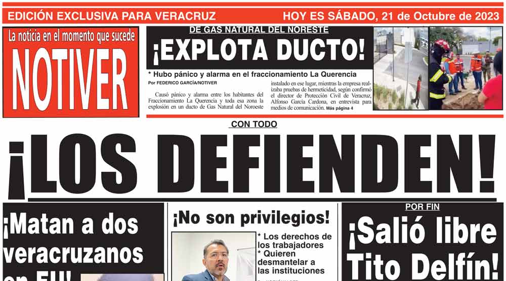 LA PORTADA - SÁBADO, 21 DE OCTUBRE 2023