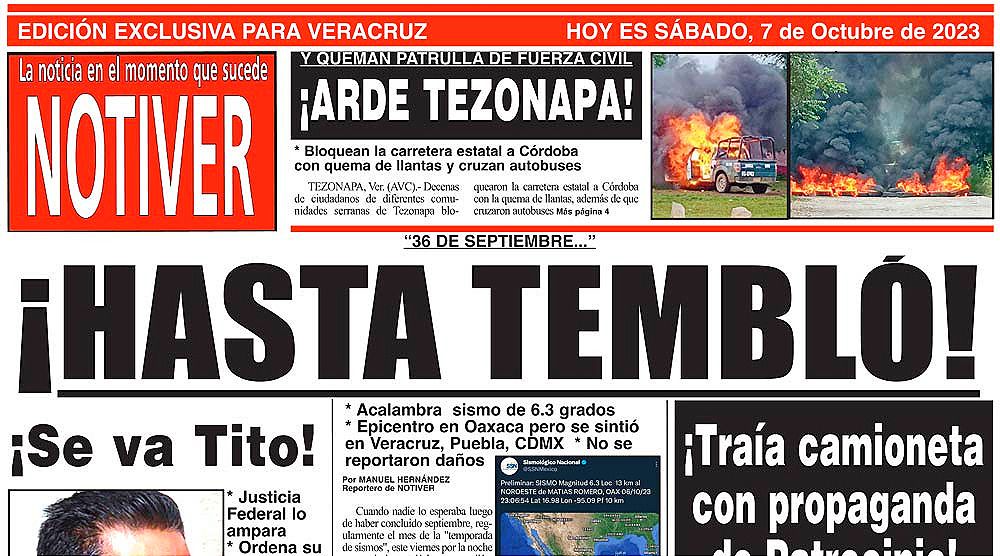 LA PORTADA - SÁBADO, 7 DE OCTUBRE 2023