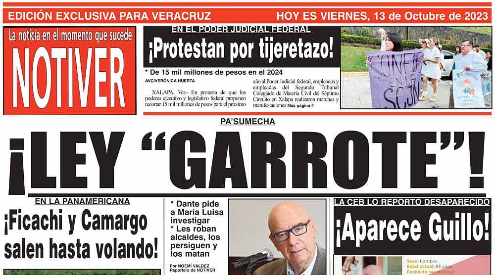 LA PORTADA - VIERNES, 13 DE OCTUBRE 2023