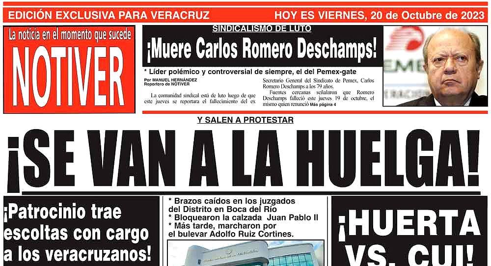 LA PORTADA - VIERNES, 20 DE OCTUBRE 2023