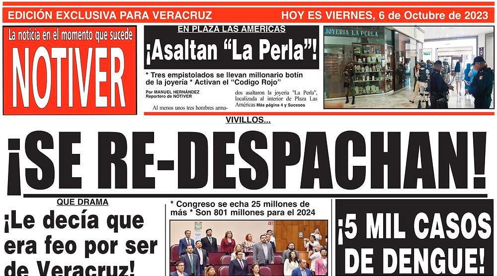 LA PORTADA - VIERNES, 6 DE OCTUBRE 2023