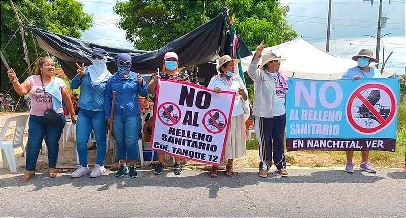 ¡PROTESTAN CONTRA RELLENO SANITARIO EN NANCHITAL! -Señalan a la Alcaldesa de Haberles Mentido