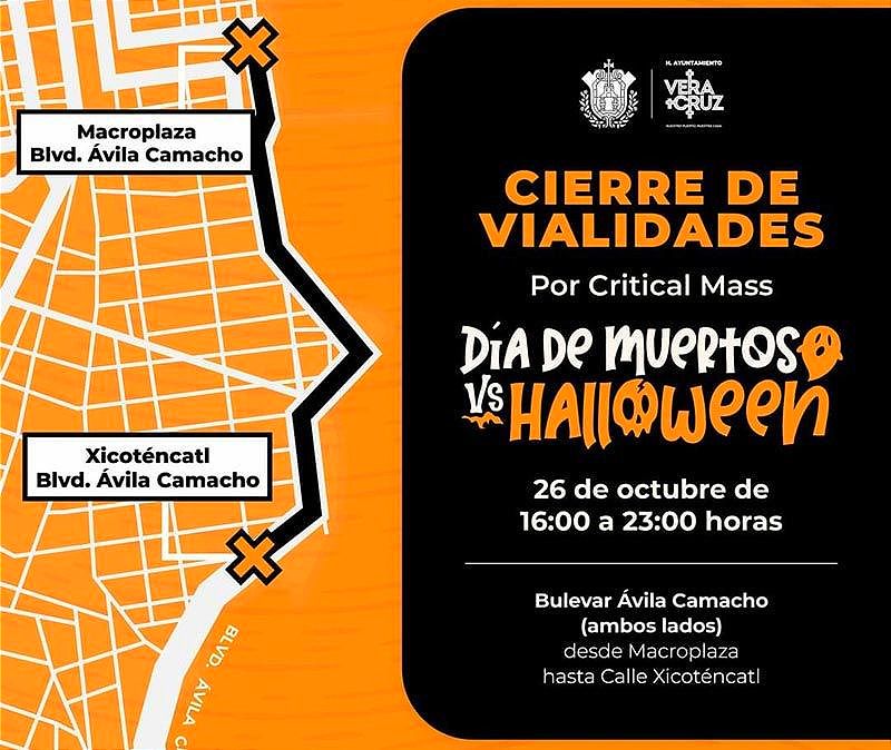 ¡CIERRAN BULEVAR POR RODABA DEL DÍA DE MUERTOS!