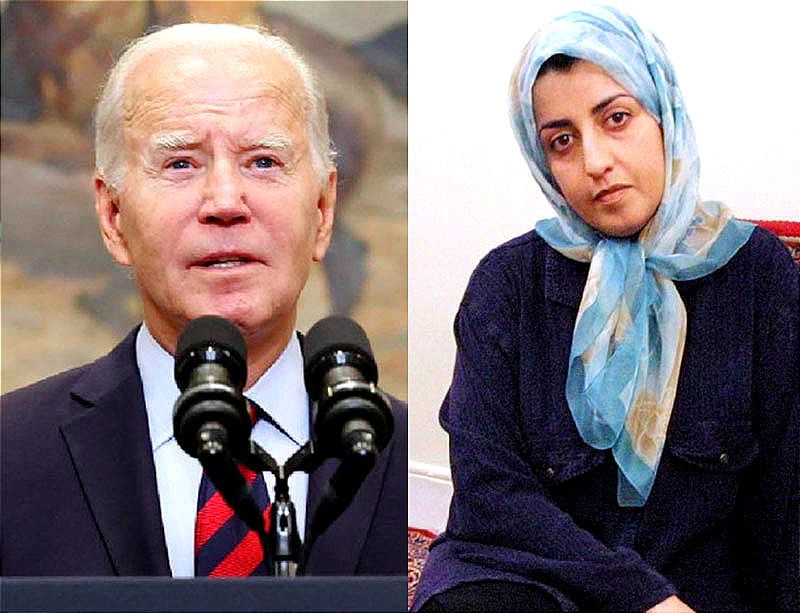 ¡BIDEN PIDE A IRÁN LIBERAR "INMEDIATAMENTE" A GANADORA DEL PREMIO NOBEL DE LA PAZ!