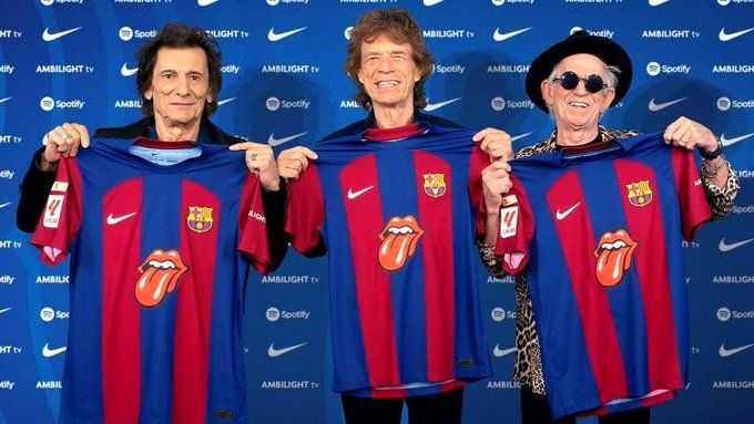 Para 'El Clásico'... ¡LOS ROLLING STONES EN LA PLAYERA DEL BARCELONA!