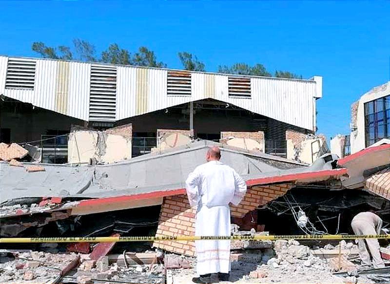 INSTALACIÓN DEL AIRE ACONDICIONADO PUDO DAÑAR LA  IGLESIA DE CIUDAD MADERO: OBISPO!