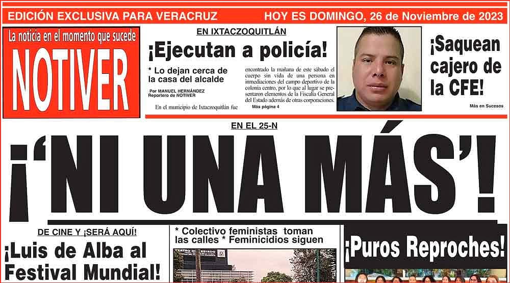 LA PORTADA - DOMINGO, 26 DE NOVIEMBRE 2023