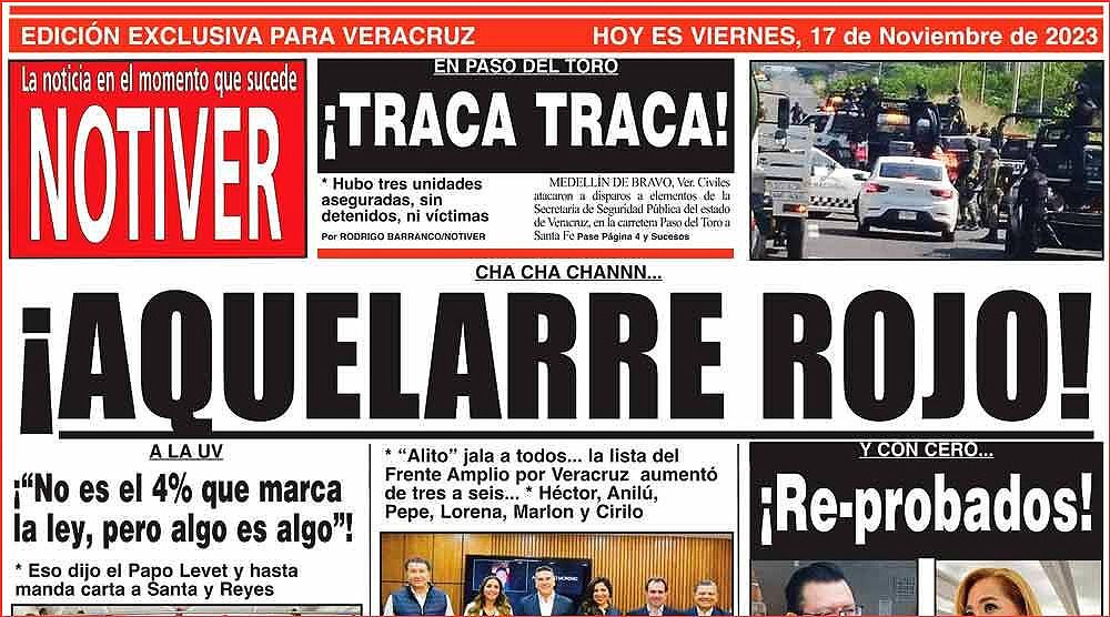 LA PORTADA - VIERNES, 17 DE NOVIEMBRE 2023