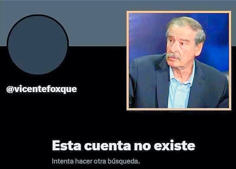 ¡VICENTE FOX DESAPARECE DE X! -La Cuenta del Ex Presidente Fox en X está Cerrada