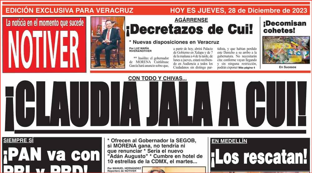 LA PORTADA - JUEVES 28 DE DICIEMBRE 2023