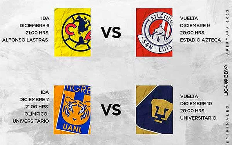 DE LA LIGA MX... ¡DEFINEN FECHAS Y HORARIOS DE SEMIFINALES!