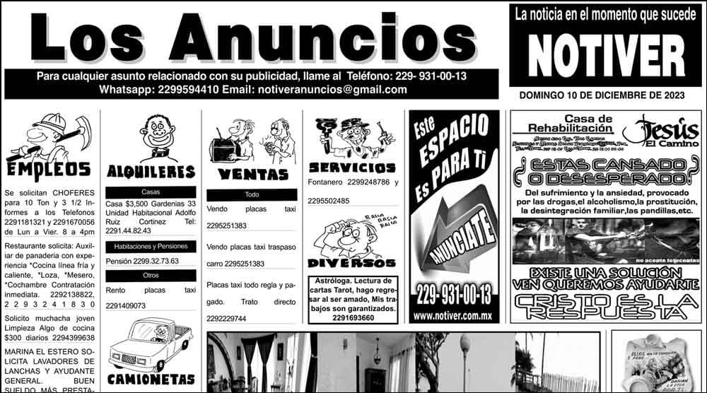 ...LOS ANUNCIOS, AVISOS Y DEMÁS! - DOMINGO, 10 DE DICIEMBRE 2023