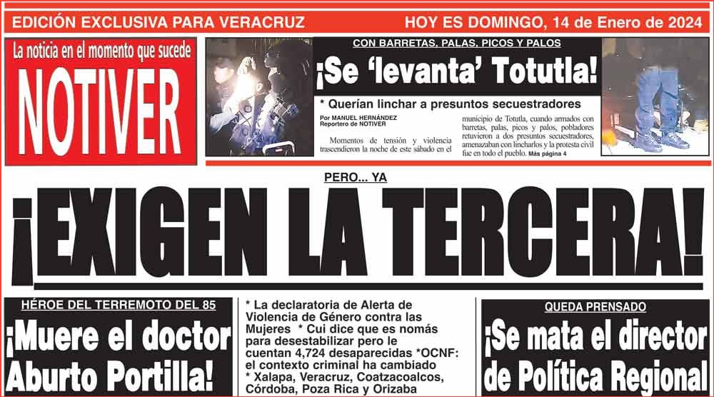 LA PORTADA - DOMINGO 14 DE ENERO 2024