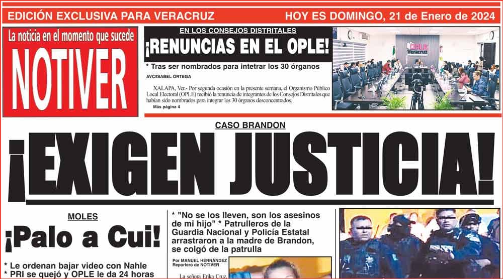 LA PORTADA - DOMINGO 21 DE ENERO 2024