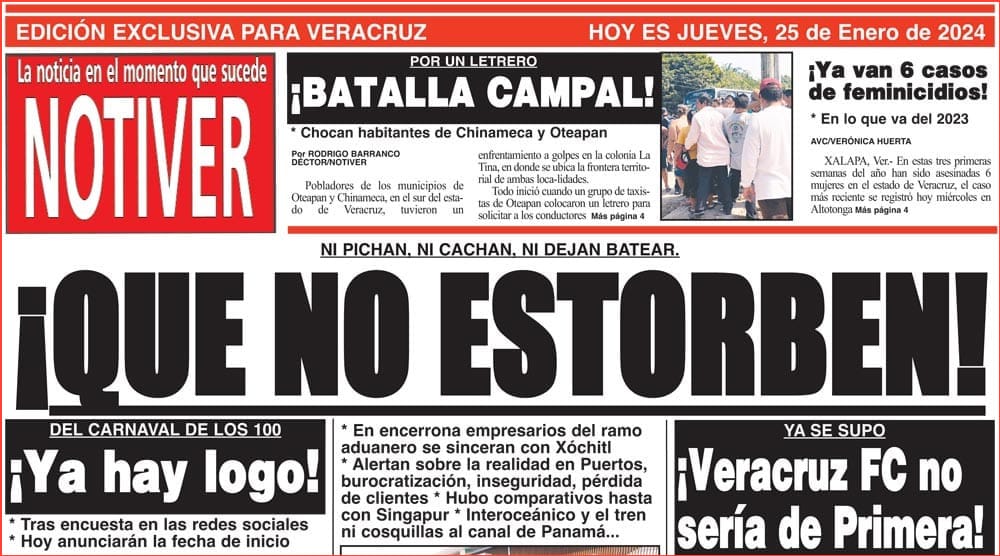 LA PORTADA - JUEVES 25 DE ENERO 2024