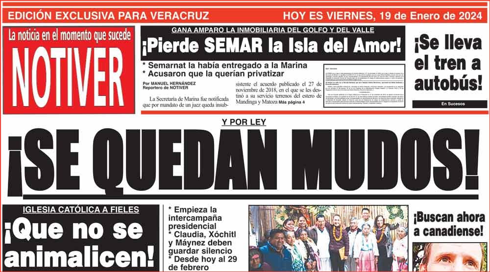 LA PORTADA - VIERNES 19 DE ENERO 2024