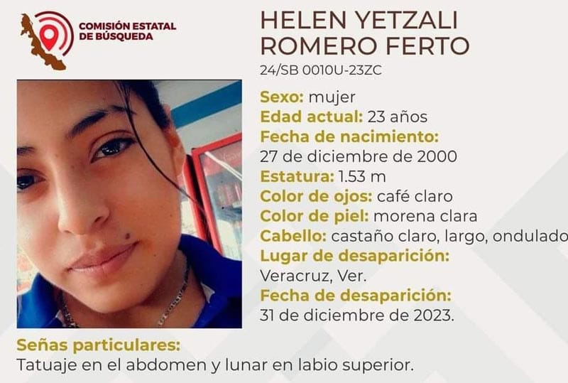 ¡DESAPARECE JOVEN MUJER EN EL PUERTO DE VERACRUZ!