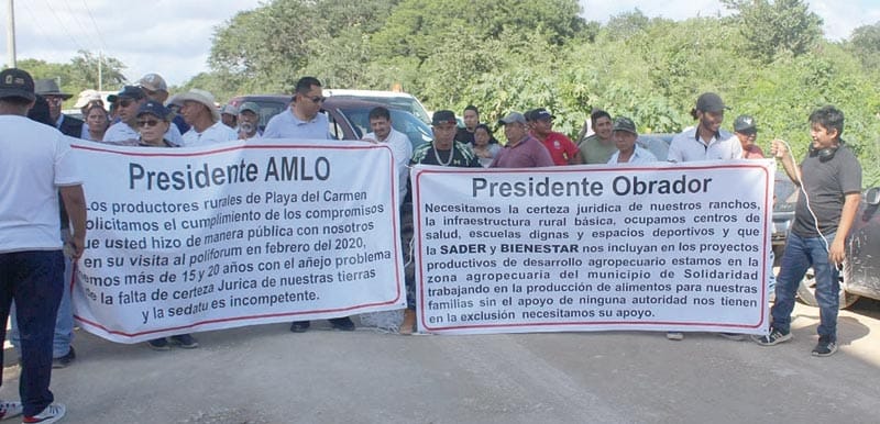 ¡BLOQUEAN ACCESO A LAS OBRAS DEL TREN MAYA!