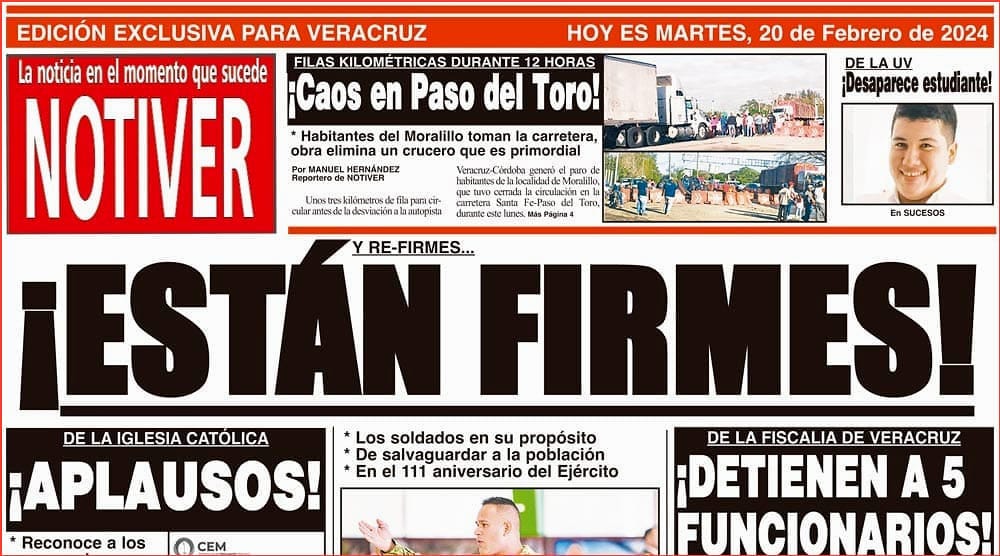 LA PORTADA - MARTES 20 DE FEBRERO 2024