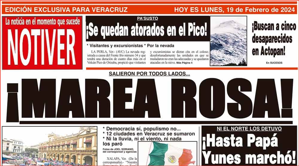 LA PORTADA - LUNES 19 DE FEBRERO 2024