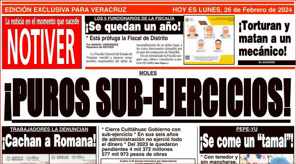 LA PORTADA - LUNES 26 DE FEBRERO 2024