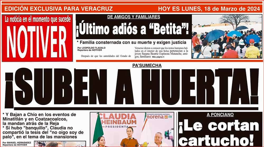 LA PORTADA - LUNES 18 DE MARZO 2024