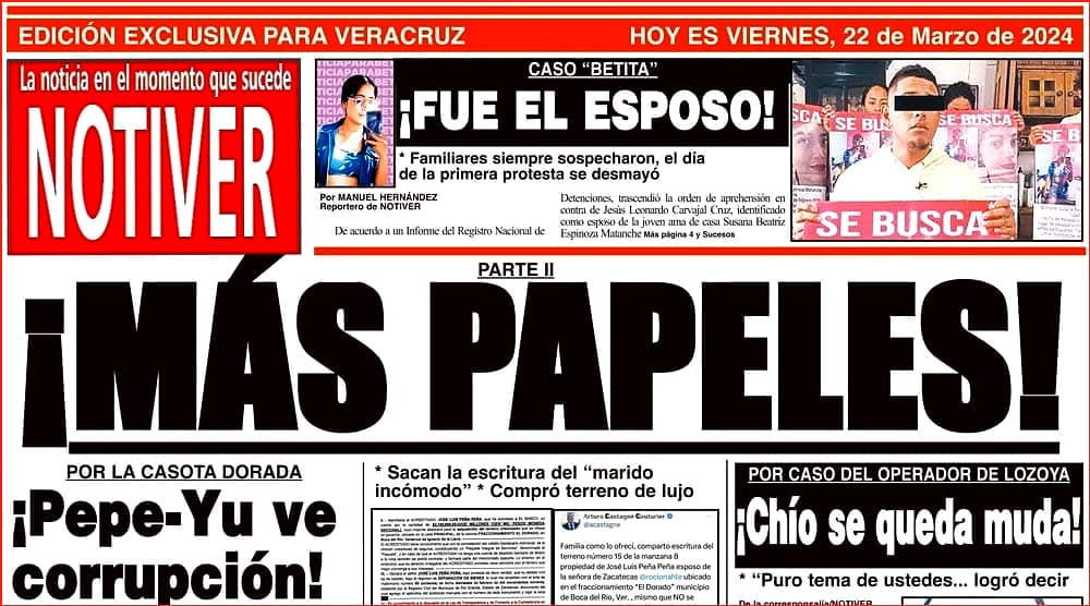 LA PORTADA - VIERNES 22 DE MARZO 2024