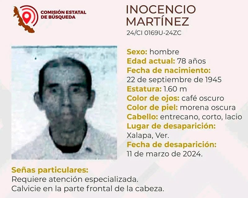 ¡SE PERDIÓ DON INOCENCIO MARTÍNEZ EN XALAPA!