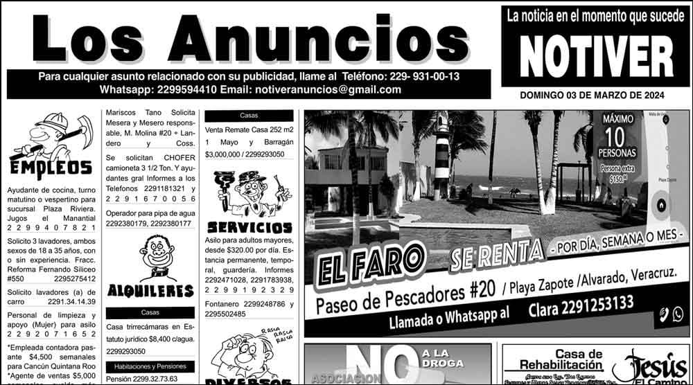 ...LOS ANUNCIOS, AVISOS Y DEMÁS! - DOMINGO, 3 DE MARZO 2024