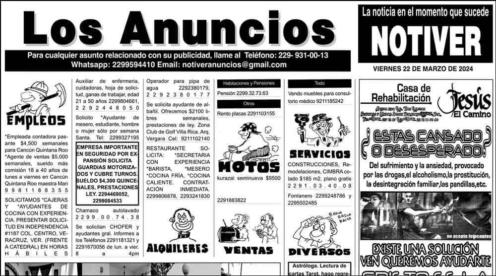 ...LOS ANUNCIOS, AVISOS Y DEMÁS! - VIERNES, 22 DE MARZO 2024