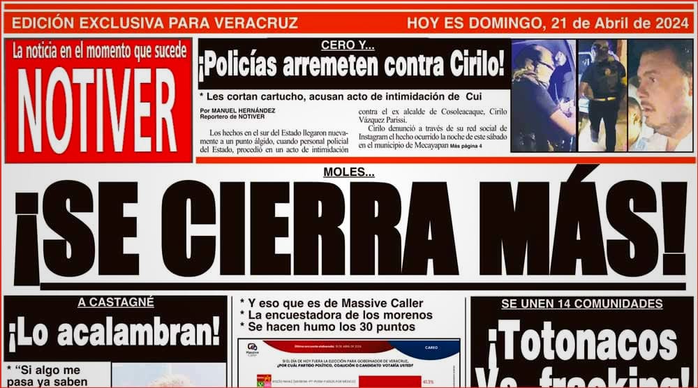 LA PORTADA - DOMINGO 21 DE ABRIL 2024