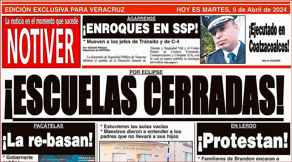 LA PORTADA - MARTES 9 DE ABRIL 2024