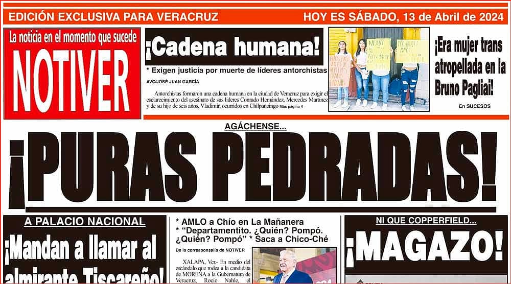 LA PORTADA - SÁBADO 13 DE ABRIL 2024