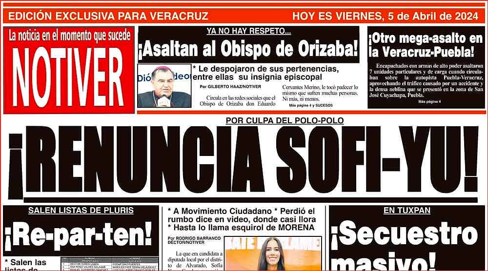 LA PORTADA - VIERNES 5 DE ABRIL 2024